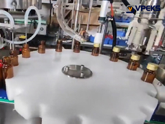 Производственная линия для заполнения жидкости с небольшими дозами с разблокировщиком бутылок, машиной для закрывания и маркировки